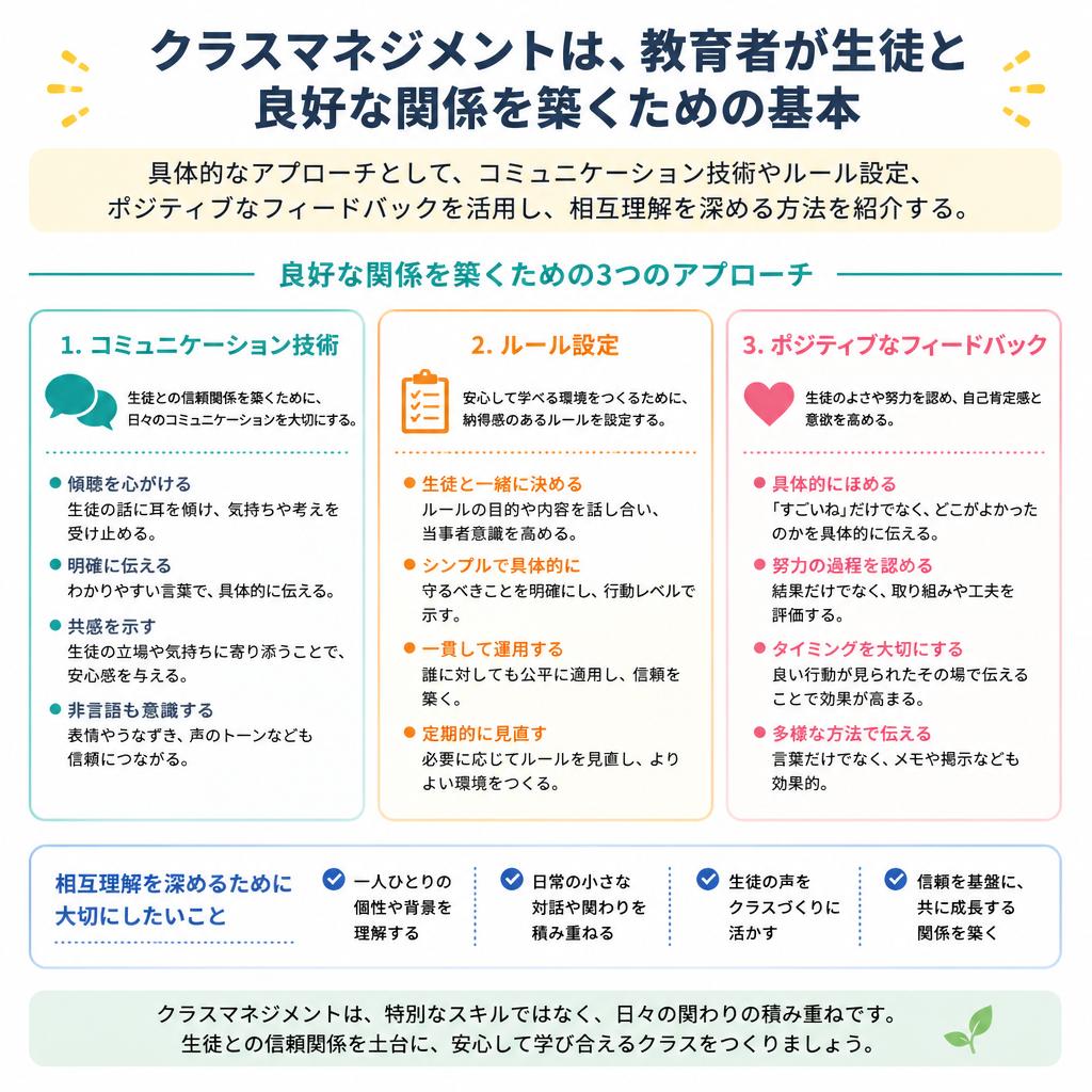 クラスマネジメントでの具体的アプローチ