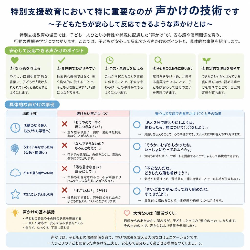 効果的な声かけのポイント