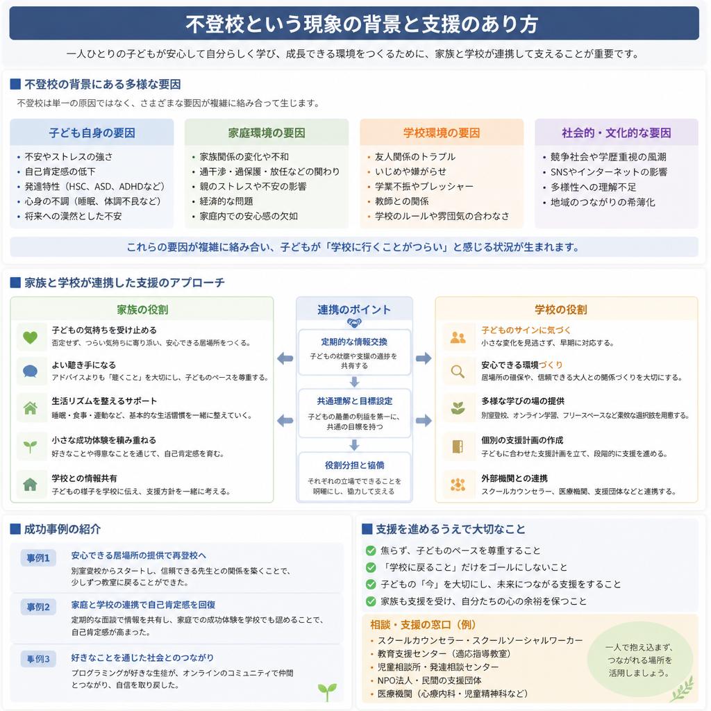不登校への理解とサポート
