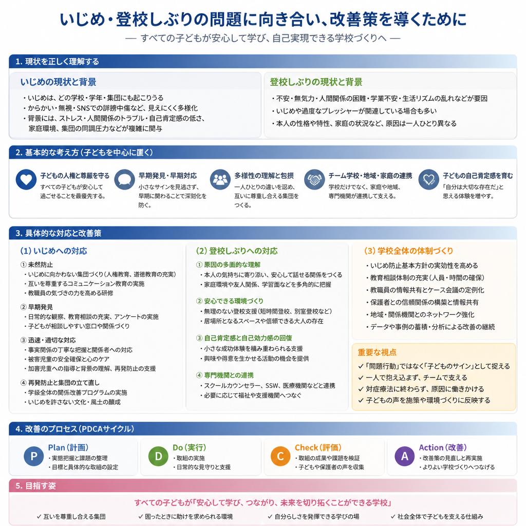 いじめや登校しぶりへの対応