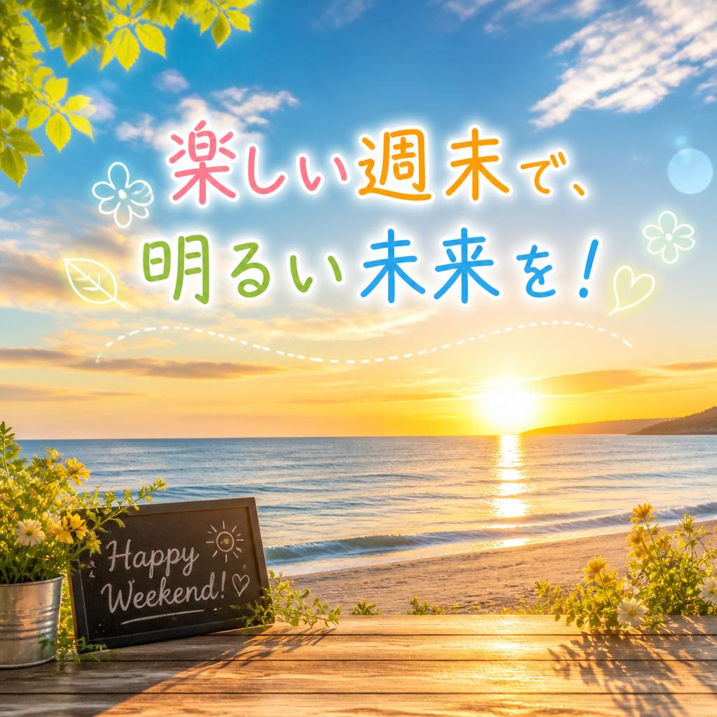 楽しい週末で、明るい未来を！