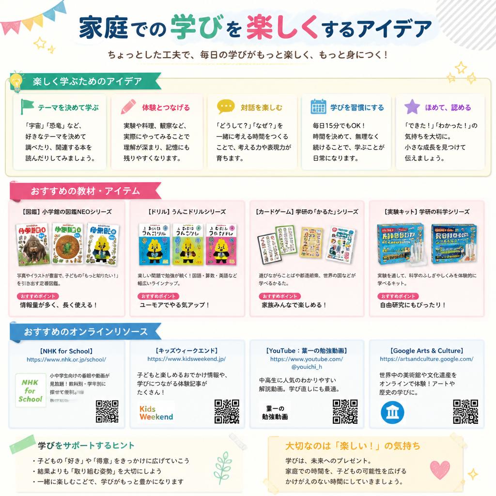 家庭学習を楽しく！
