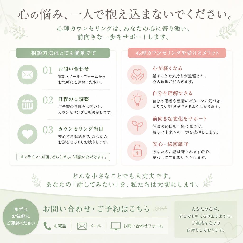 まずは相談から始めてみませんか？