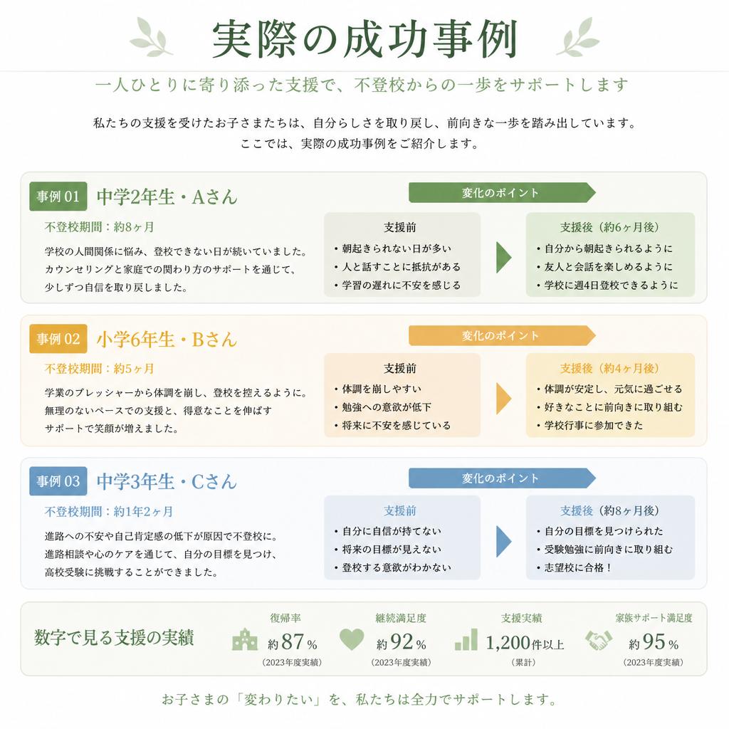 学校復帰の成功事例