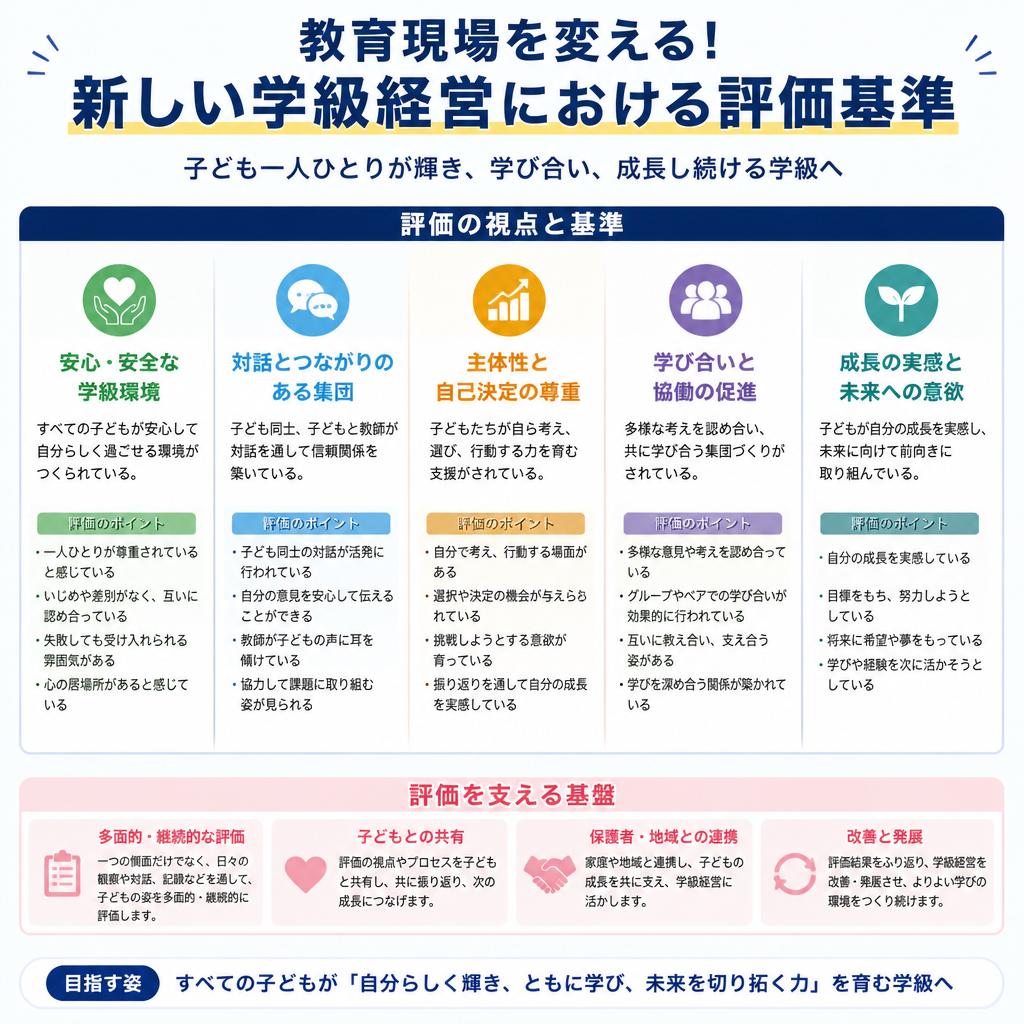 教育現場を変える！新しい学級経営における評価基準