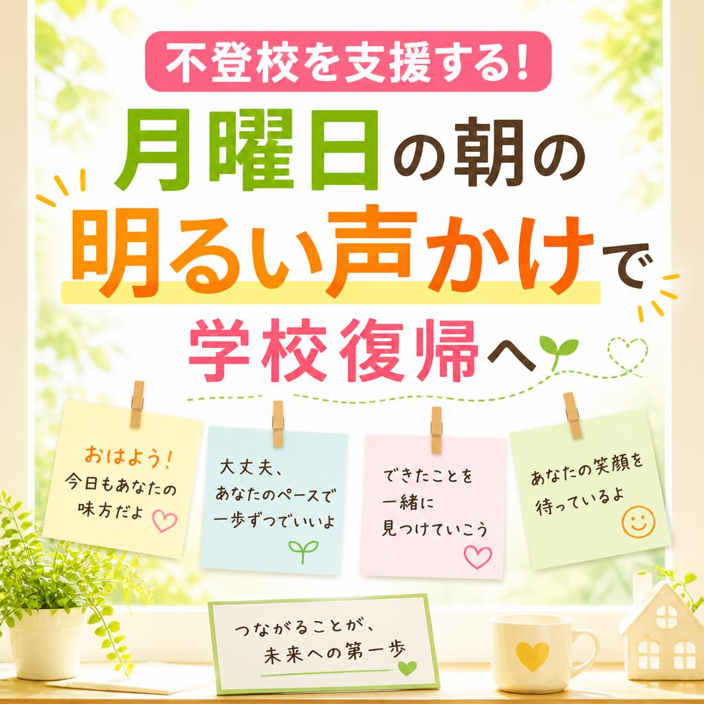 不登校を支援する！月曜日の朝の明るい声かけで学校復帰へ