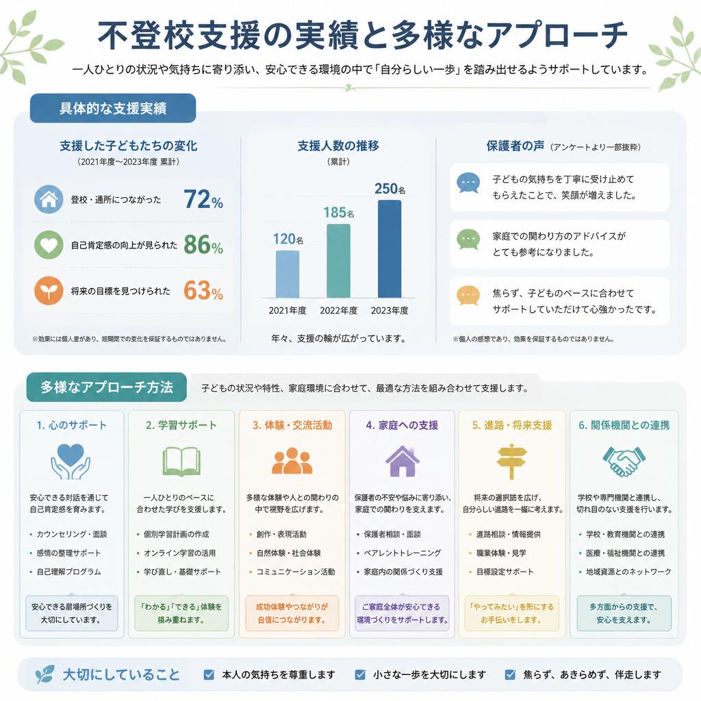 不登校支援の実績