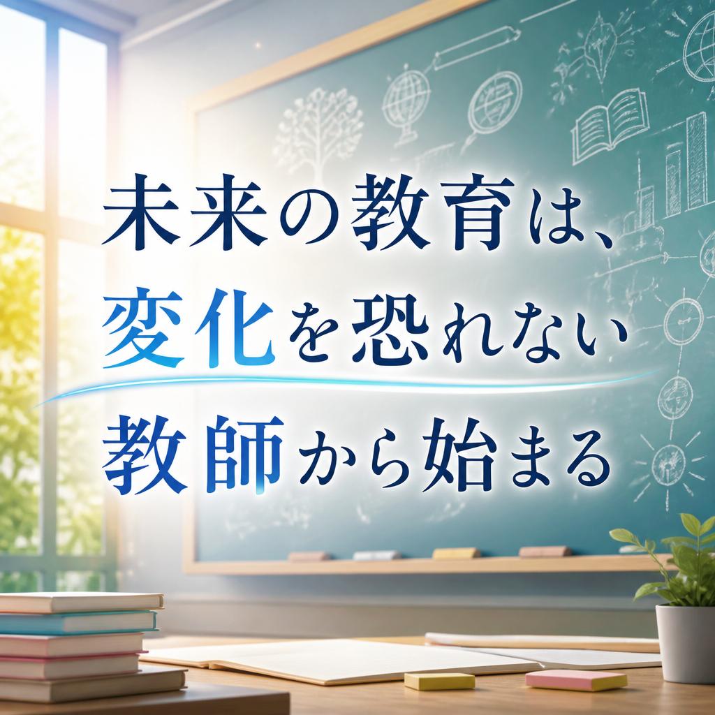 未来の教育は、変化を恐れない教師から始まる