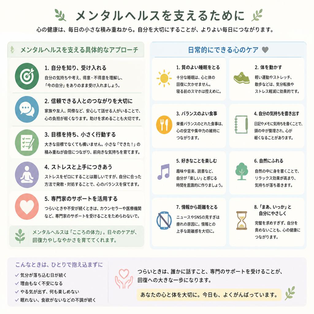 心の健康を育むサポート方法