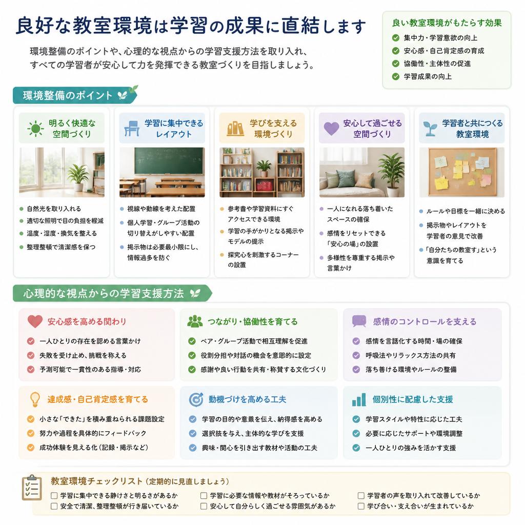 教室環境の整備と学習支援