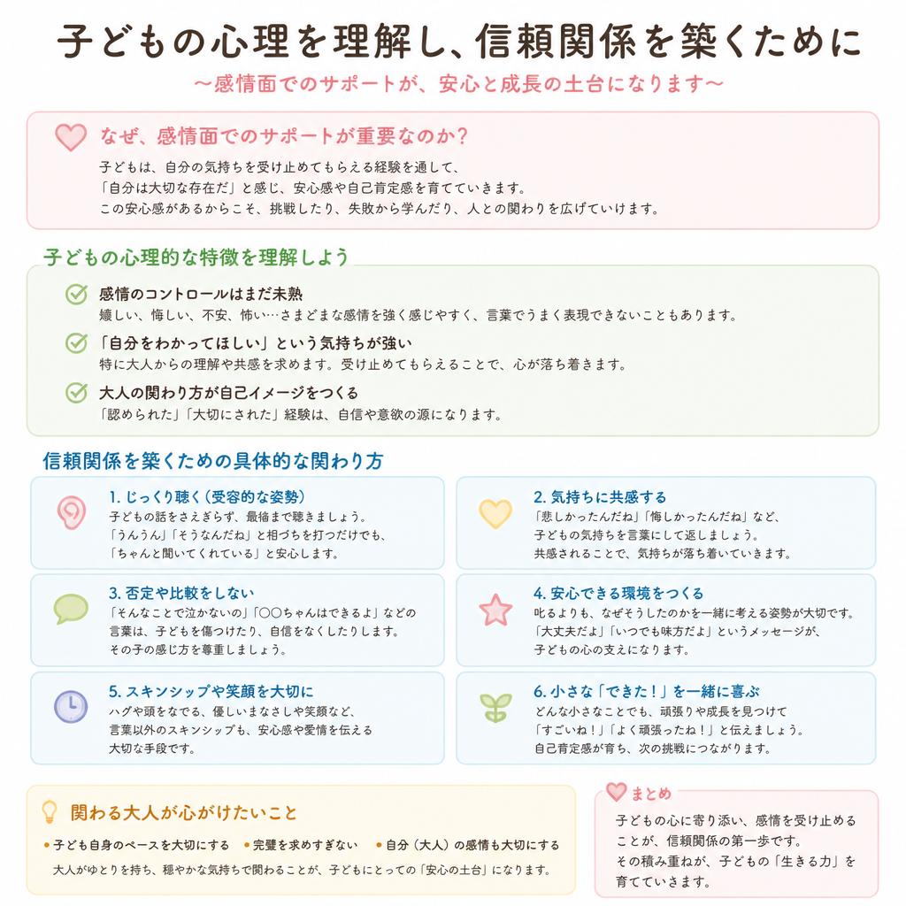 児童心理と子どもとの信頼関係