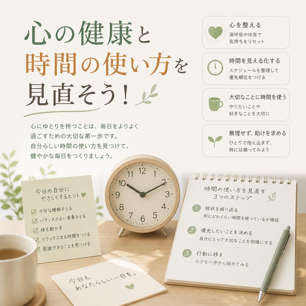 心の健康と時間の使い方を見直そう！