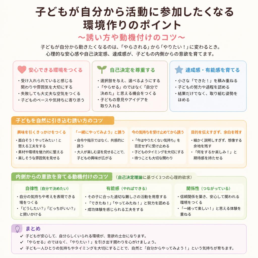 4. 子どもが自発的に参加するきっかけ作り