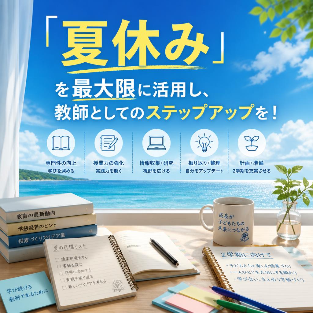 「夏休み」を最大限に活用し、教師としてのステップアップを！