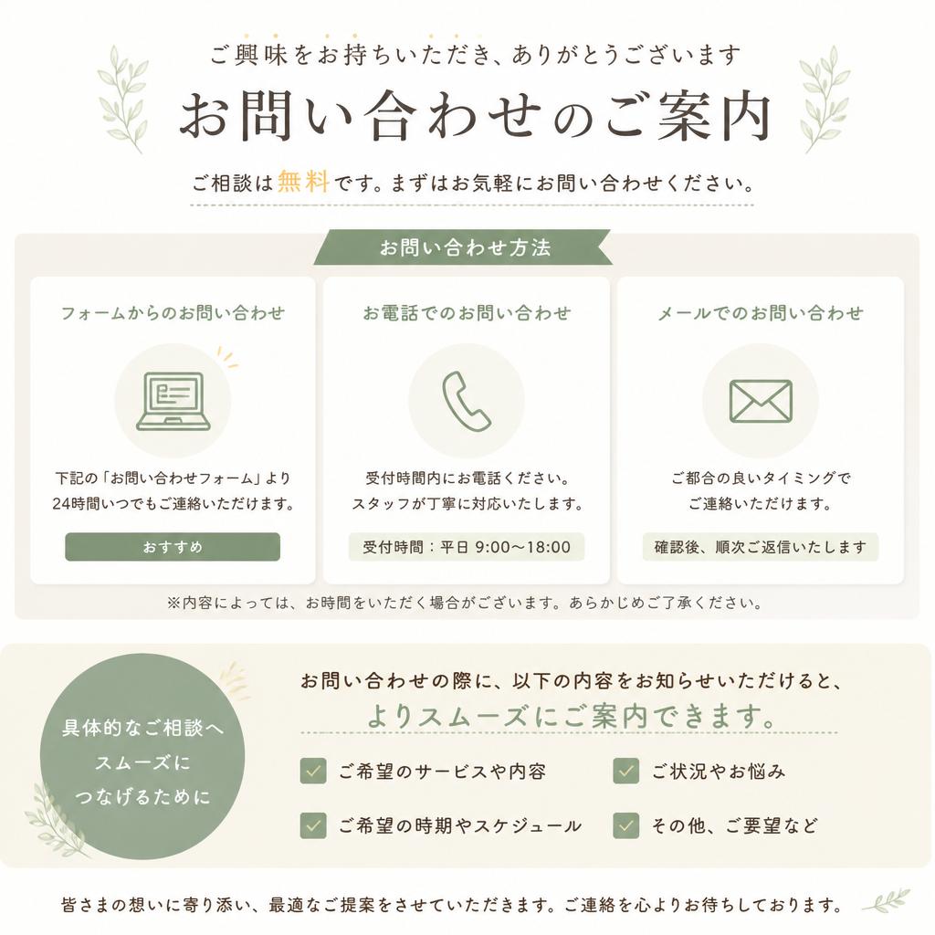 7. お問い合わせと次のステップ