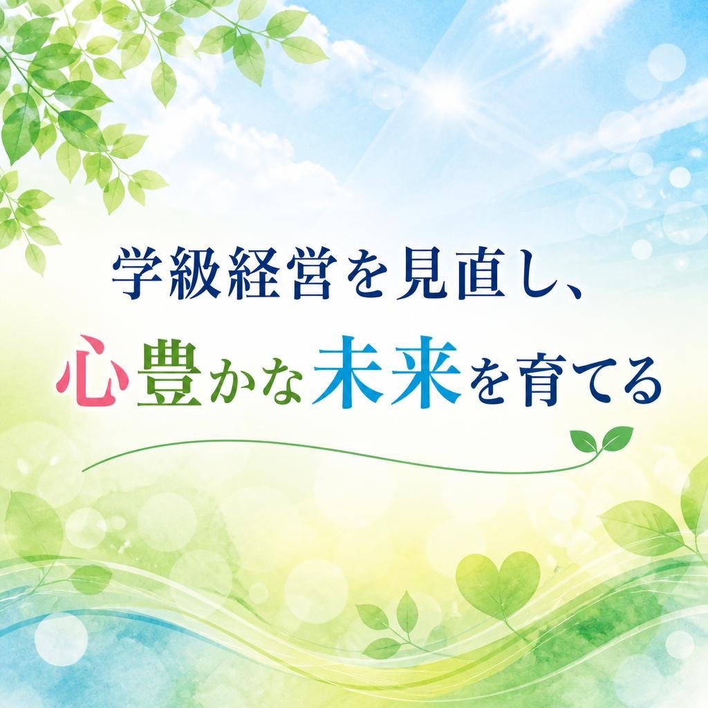 学級経営を見直し、心豊かな未来を育てる