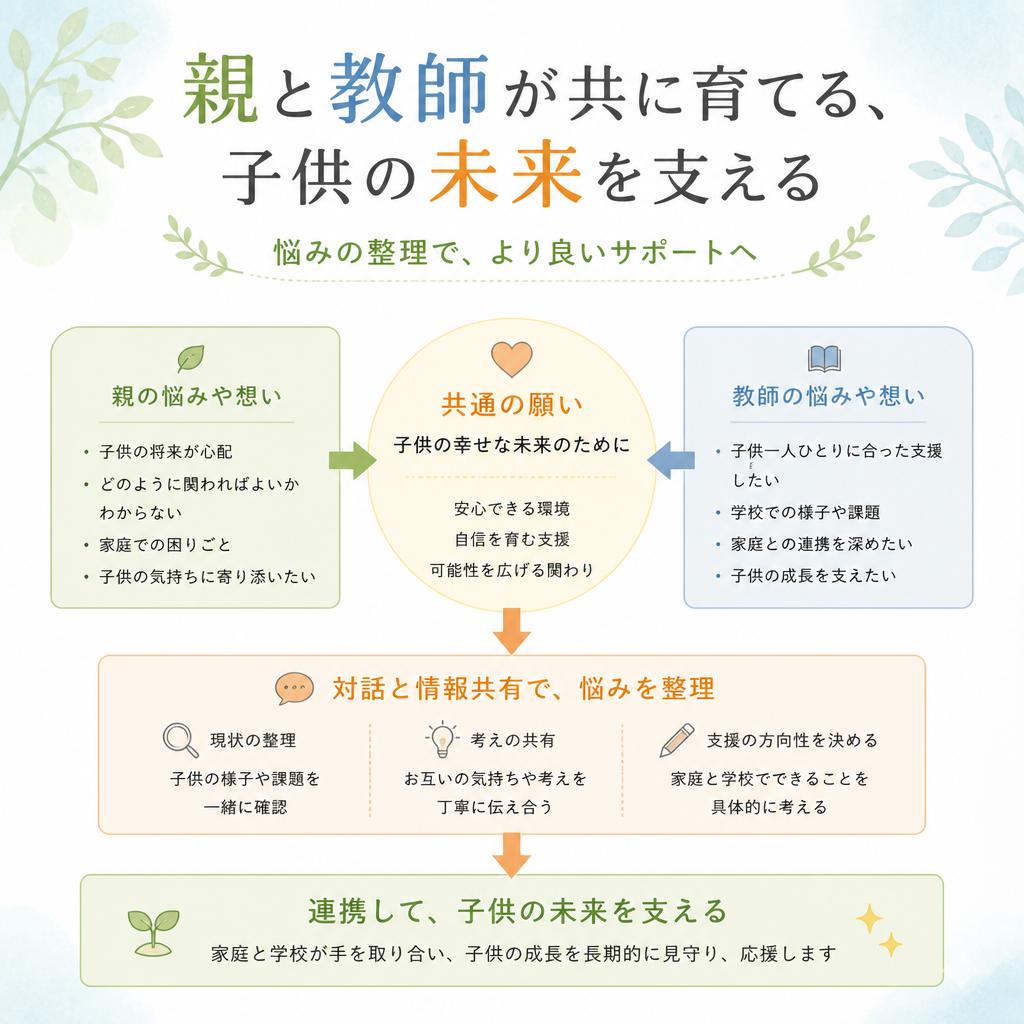 親と教師が共に育てる、子供の未来を支える悩みの整理