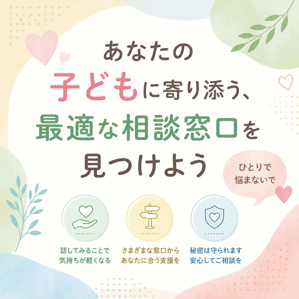あなたの子どもに寄り添う、最適な相談窓口を見つけよう