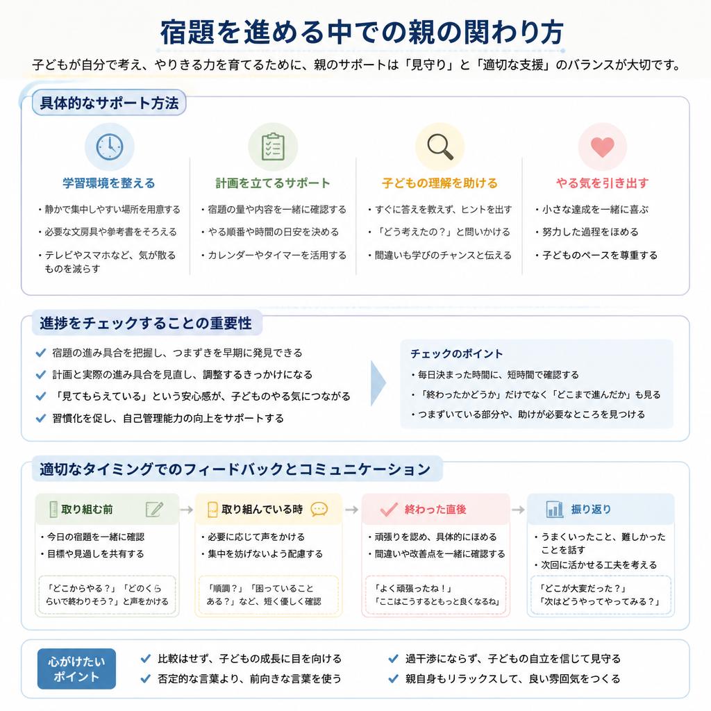 親ができる効果的な宿題の進め方