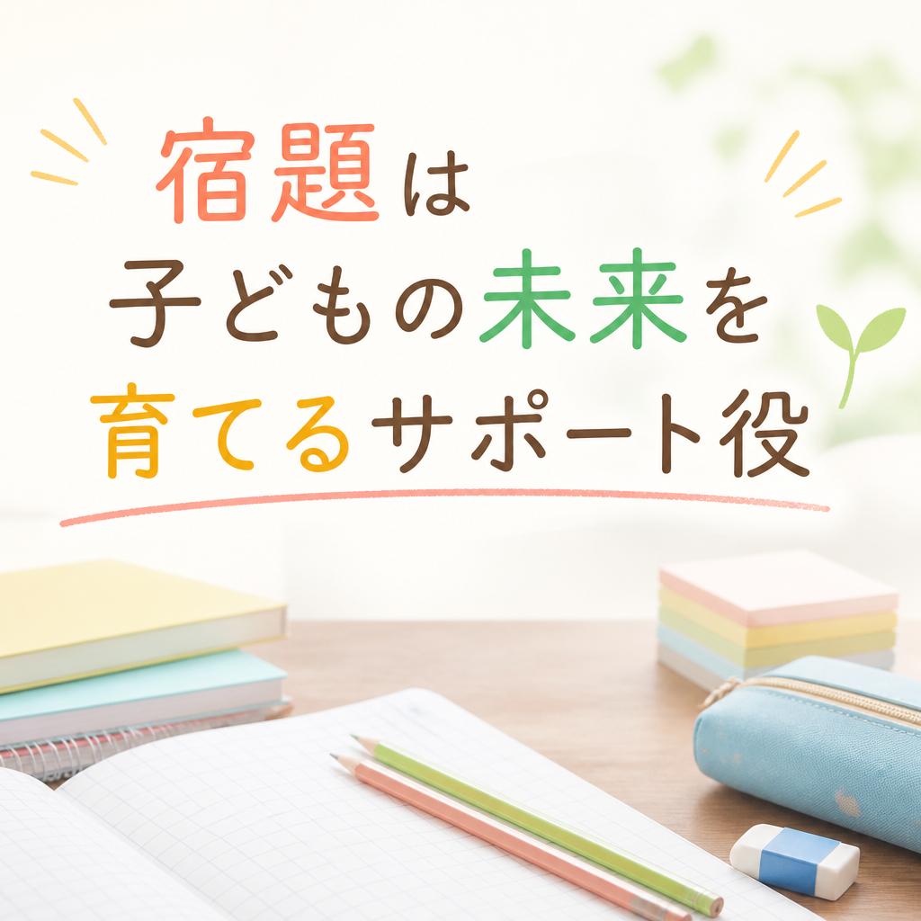 宿題は子どもの未来を育てるサポート役