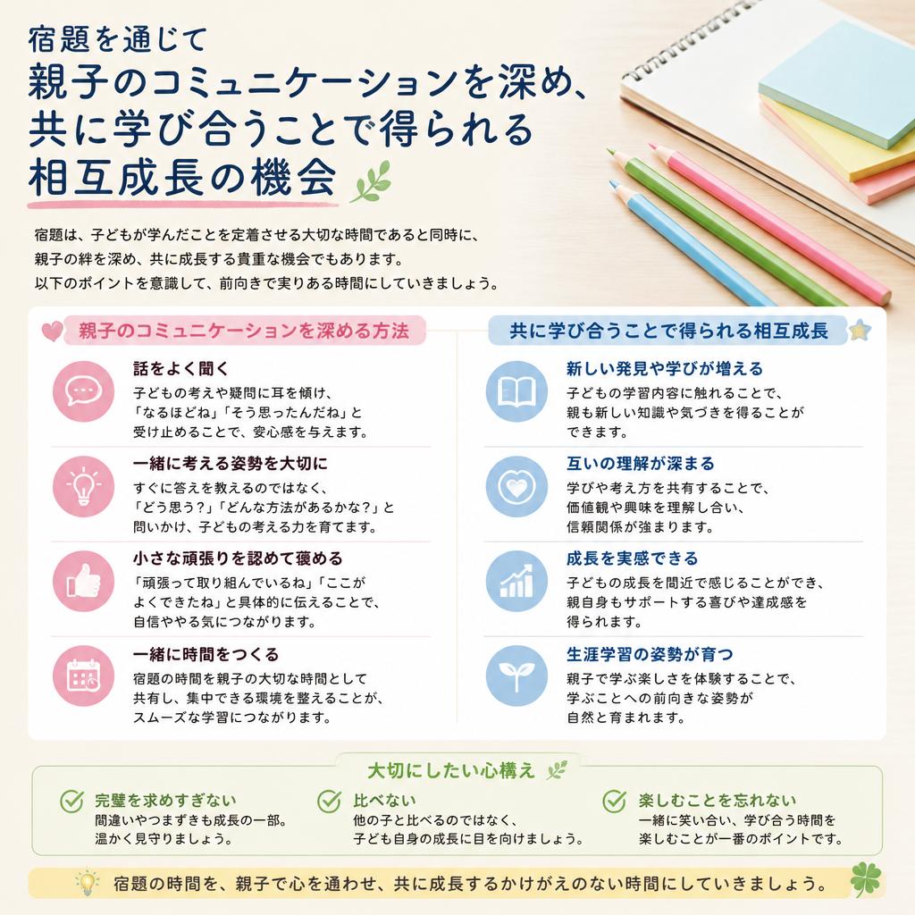 親子のコミュニケーションを深める宿題活用法