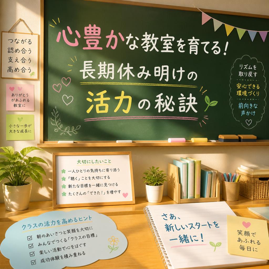 心豊かな教室を育てる！長期休み明けの活力の秘訣