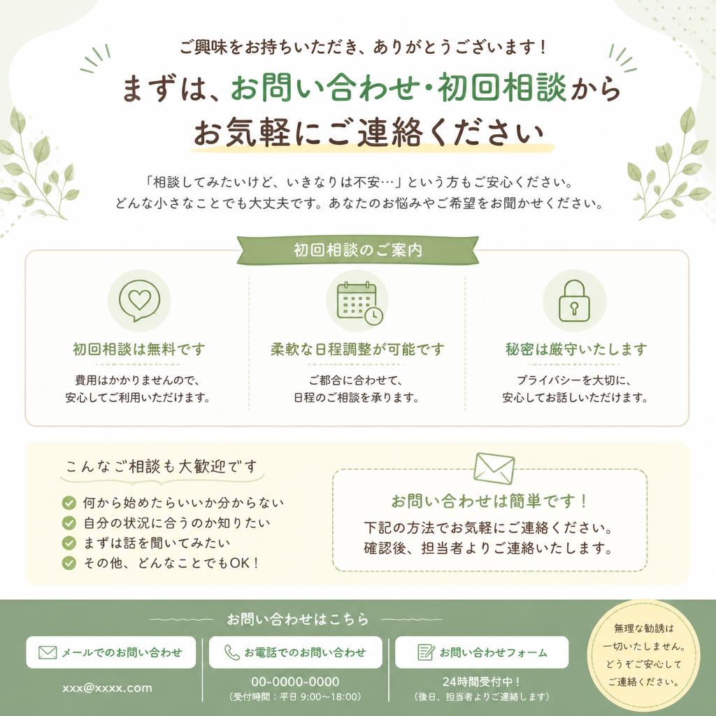 7. お問い合わせと初回相談のご案内
