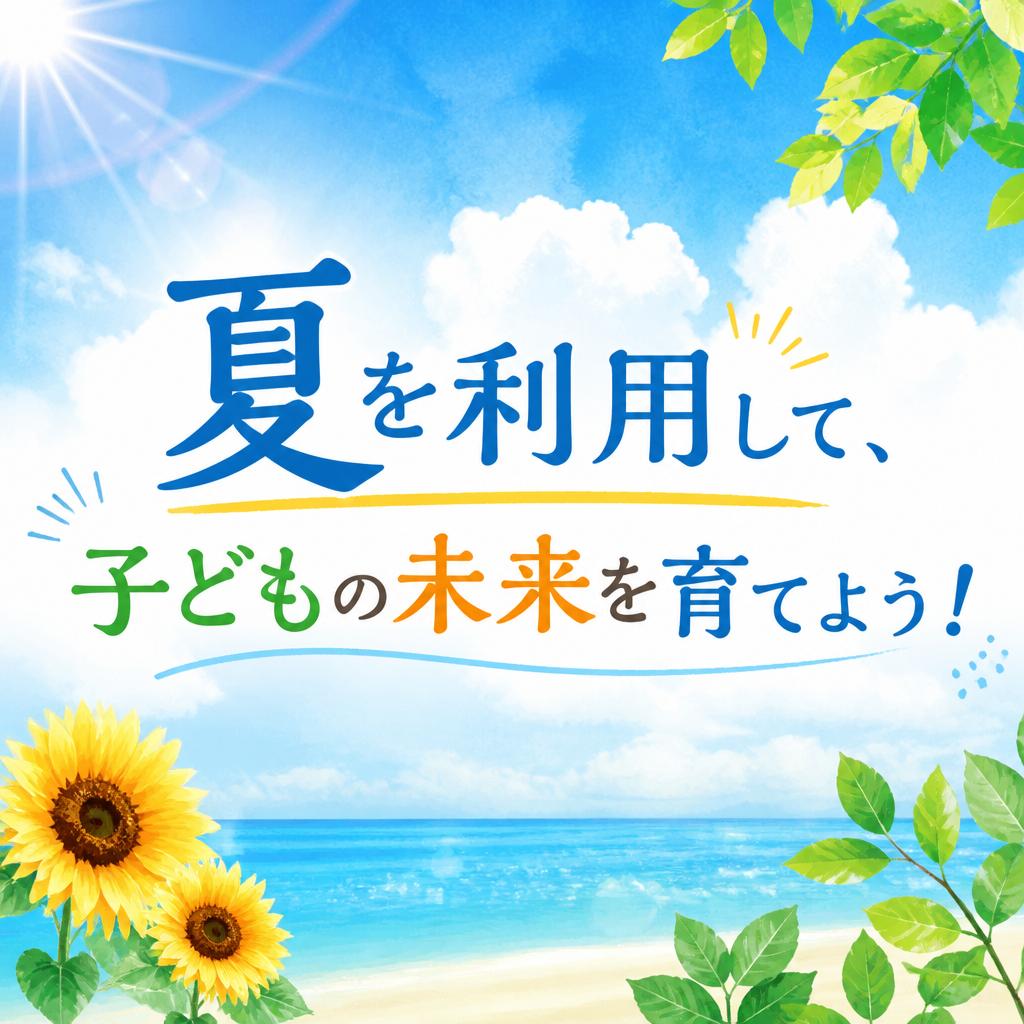 夏を利用して、子どもの未来を育てよう！