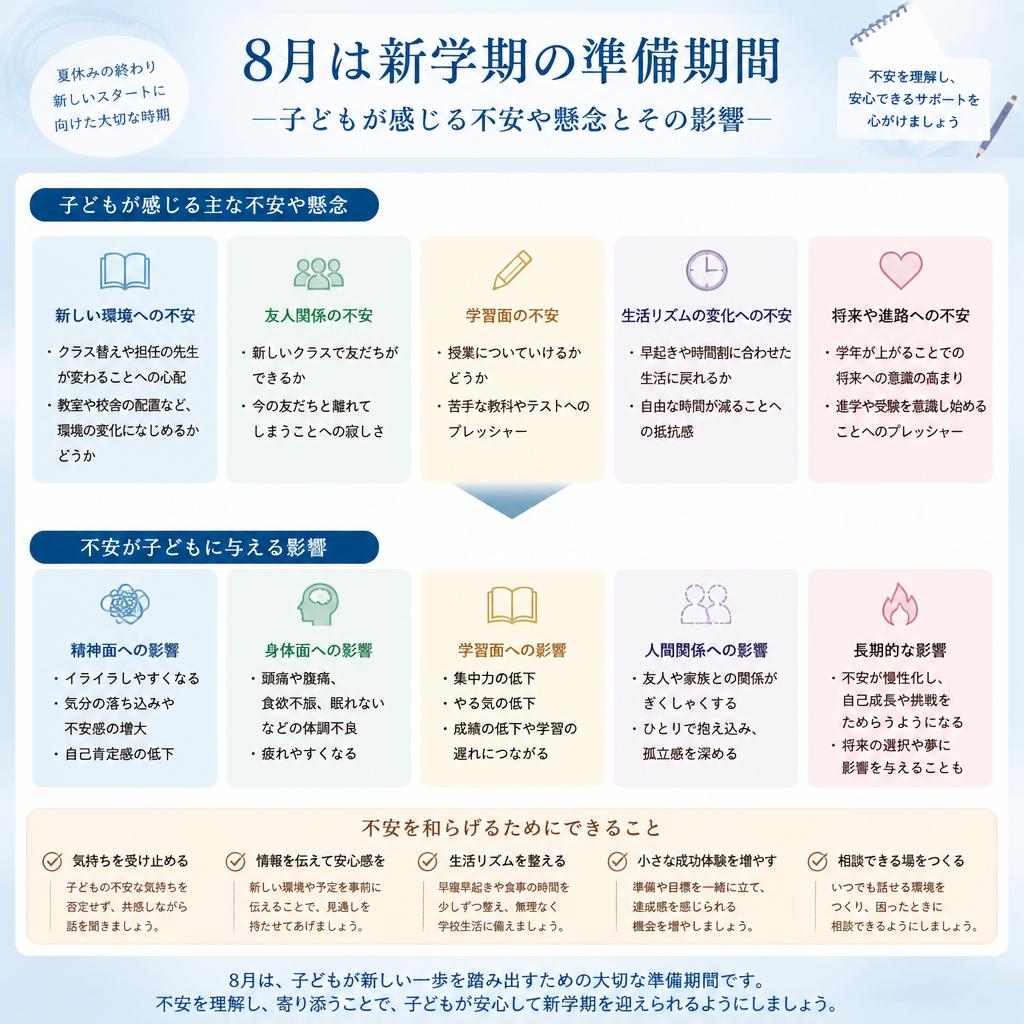 8月における子どもの心理的課題