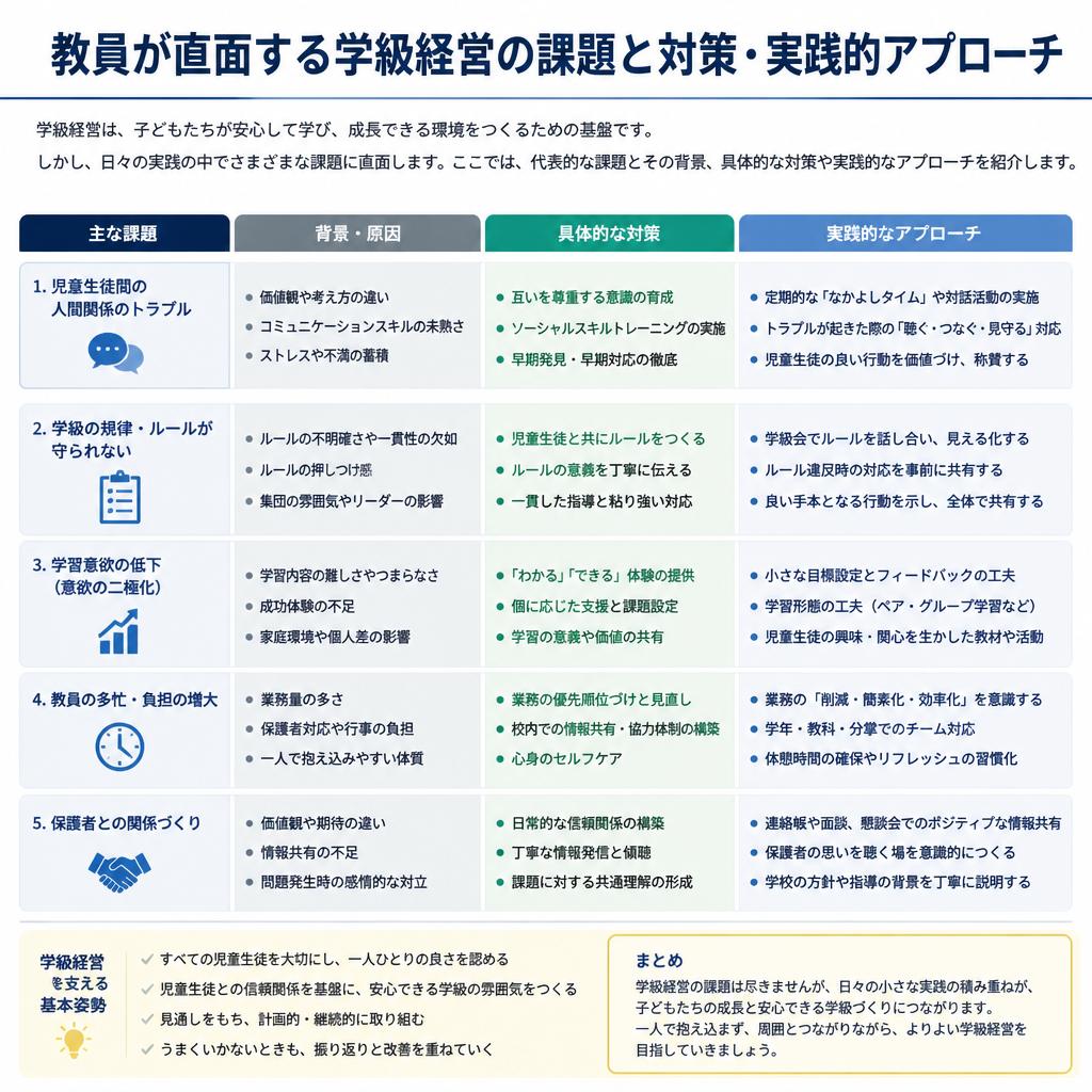 学級経営の課題と解決策