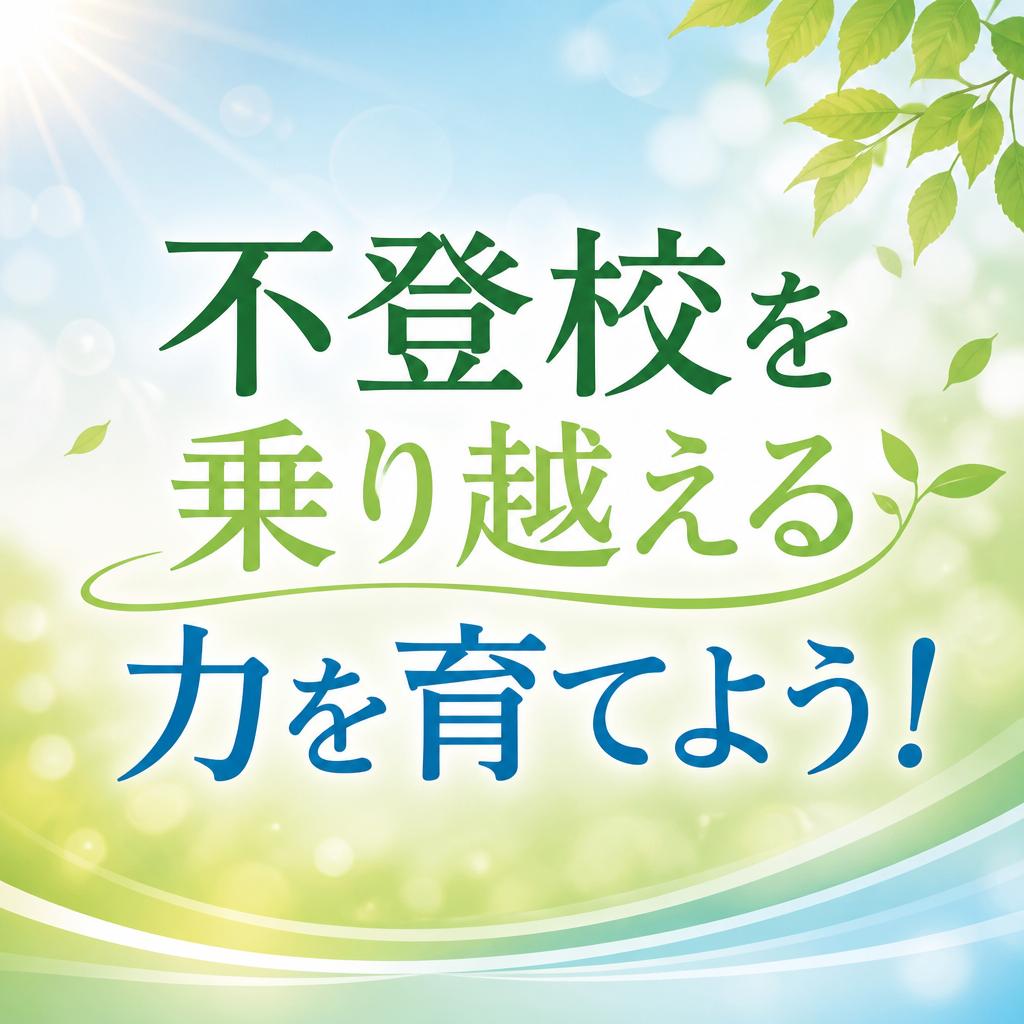 不登校を乗り越える力を育てよう！
