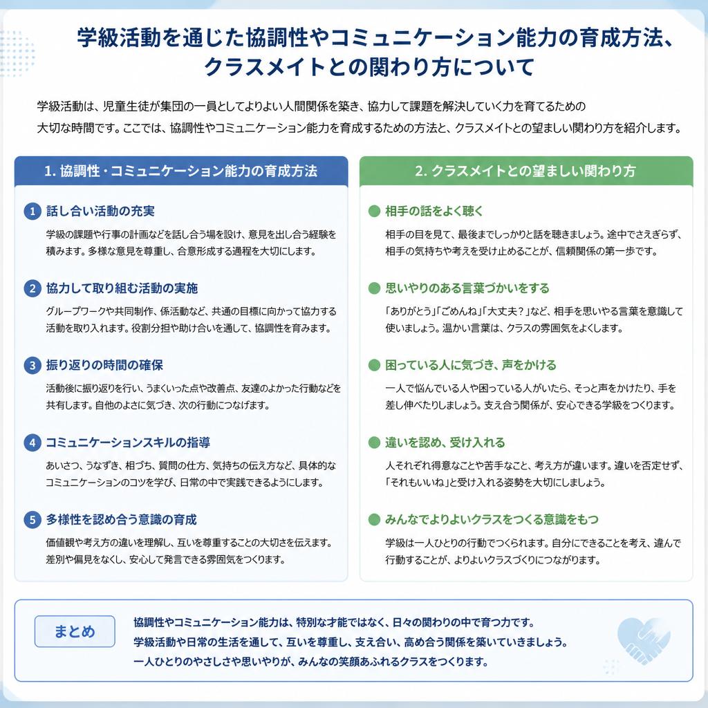 学級活動がもたらす効果