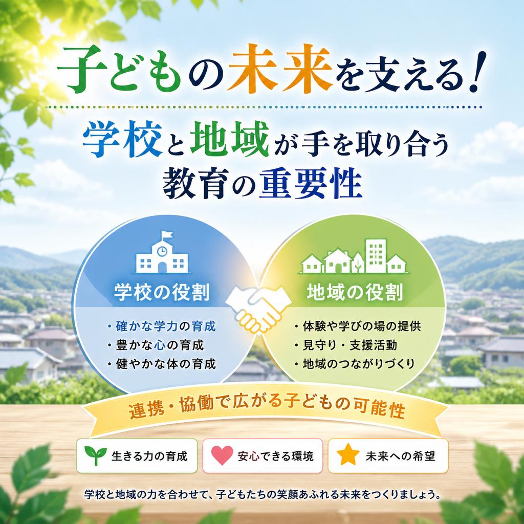 子どもの未来を支える！学校と地域が手を取り合う教育の重要性