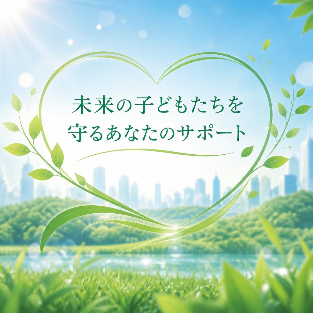 未来の子どもたちを守るあなたのサポート