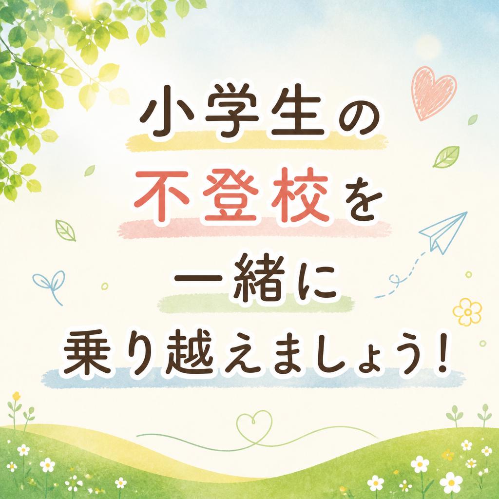 小学生の不登校を一緒に乗り越えましょう！