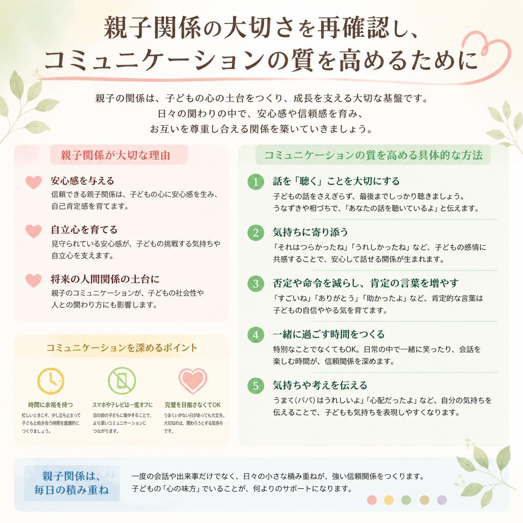 5. 親子のコミュニケーション改善策